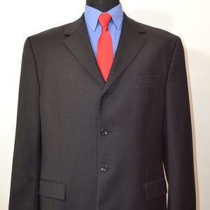 Luca Bertoni 44L Sport Coat Blazer Suit Jacket Bla